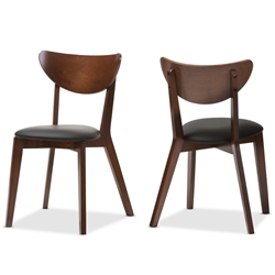 Baxton Studio Sumner Mid-Century Walnut Brown Dining Chair